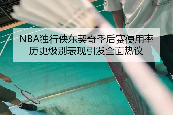 NBA独行侠东契奇季后赛使用率历史级别表现引发全面热议